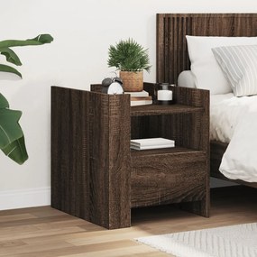 Comodino Rovere Marrone 45x50x50 Cm İn Truciolato /