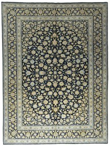 Kashan Tappeto persiano 390 x 290 Blu (Iran) Annodato A Mano