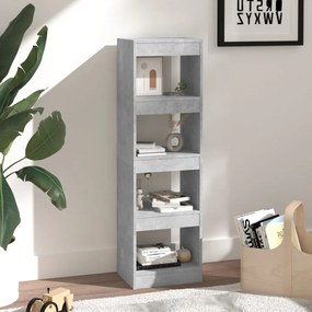 Libreria/divisorio grigio cemento 40x30x135 cm