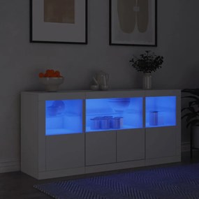 Credenza Con Luci Led Bianca 142,5x37x67 Cm /