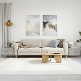 Tavolini Salotto 2pz Grigio Sonoma 50x50x40cm Legno Multistrato /