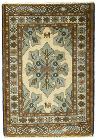 Turkmen Tappeto persiano 90x60 Beige (Iran) Annodato A Mano