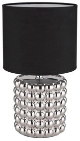 Globo 21626C - Lampada da tavolo VALENTINO 1xE14/40W/230V nero/argento
