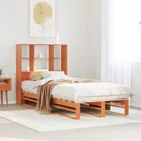 Letto Libreria senza Materasso Marrone Cera 100x200 cm Legno 3323916