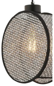 Lampadario a sospensione DRUM 1xE27/60W/230V grigio/nero