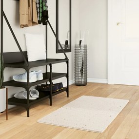 Tappeto Shaggy Pamplona A Pelo Lungo Moderno Crema 60x110 Cm /