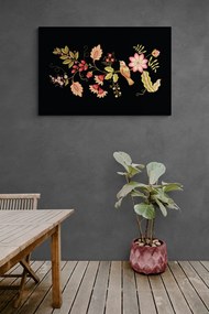 Quadro su tela – Uccellino con motivo folk