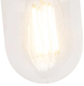 Lampada da parete rustica intelligente antracite IP44 incl. wifi E27 - Kansas