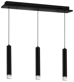 Lampadario LED su corda CARBON 3xLED/15W/230V