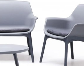 Set da giardino LUXOR in polipropilene bicolore Grigio e Antracite