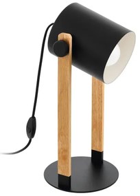 Eglo 43519 - Lampada da tavolo HORNWOOD 1xE27/28W/230V
