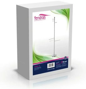 Piantana per Accappatoio alta 177 cm con 6 Bracci in Acciaio Cromato