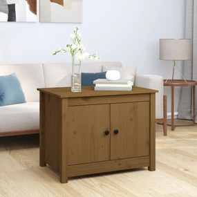 Tavolino Da Salotto Ambra 71x49x55 Cm İn Legno Massello Di Pino /