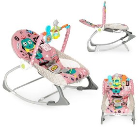 Sedia a dondolo per bambini ECOTOYS in rosa