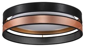 Duolla-Plafoniera LED ROLLER DUO SHINY LED/24W/230V diametro 45 cm nero/rame