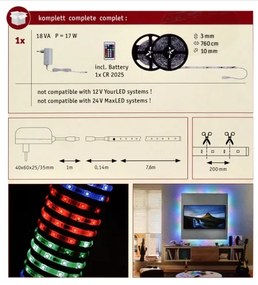 Paulmann 70514 - LED RGB/15W Striscia dimmerabile SIMPLED 7,5m 230V + +TC