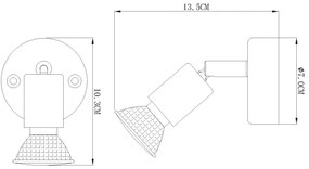 GLOBO 57381-1L - Luce Spot da parete a LED OLANA 1xGU10/3W/230V