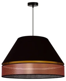 Duolla - Lampadario a sospensione con filo COPPER SHINY 1xE27/15W/230V diametro 60 cm nero/rame