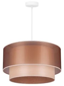 Duolla - Lampadario a sospensione con filo WOOD BOHO 1xE27/15W/230V diametro 45 cm rame/beige