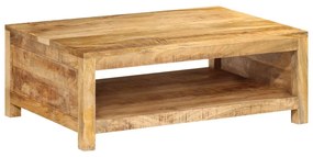 Tavolino Da Salotto 80x55x30 Cm İn Legno Massello Di Mango /