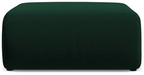 Poggiapiedi verde scuro con rivestimento in velluto Ekahi – Makamii