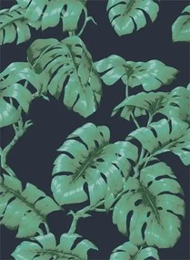 Tapete Tarovine von House of Hackney - Midnight/ Green