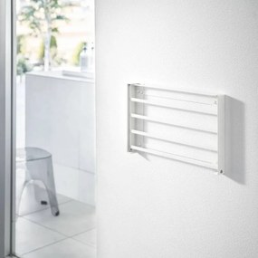 Mensola da bagno da parete bianco opaco in acciaio Tower – YAMAZAKI