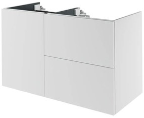 Mobile da bagno sotto lavabo SENSEA Neo bianco laccato L 105 x H 64 x P 48 cm 2 cassetti 1 anta, lavabo non incluso