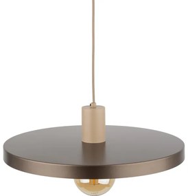 Lampadario a sospensione con filo SILA 1xE27/15W/230V diametro 40 cm marrone/beige