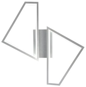 Applique LED moderno Carolina grigio,, luce con 3 temperature di colore NOVECENTO cct da bianco caldo a bianco freddo