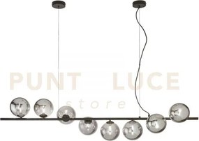 Lampadario a sospensione honey nera 8 luci attacco g9 145x33,5x165c...