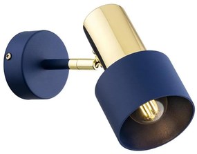 Argon 8110 - Faretto da parete DORIA 1xE27/15W/230V blu/ottone