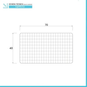 Tappeto Antiscivolo In PVC Per Doccia Mosaico Tortora 40x70 Cm