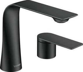 Miscelatore lavabo M bocca 148 mm 2 fori maniglia a leva senza scarico nero opaco D1 D11120002046 Duravit