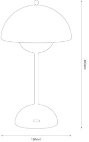 Lampada da tavolo LED ricaricabile a sfioramento COSTA LED/3W/5V 2400 mAh 3000-6000K nera