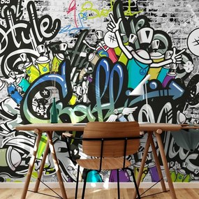 Carta da parati autoadesiva – Parete graffiti stilosa