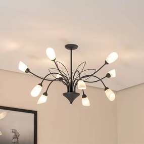 Plafoniera soffitto Gloriosa Jupiter, dimmerabile, Nero, Soggiorno / Sala da pranzo, Metallo, Plafoniera
