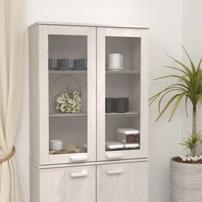 Piano Credenza Hamar Bianco 85x35x100 Cm Legno Massello Di Pino /