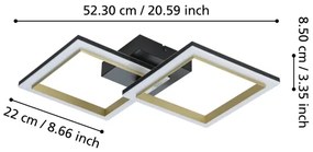 Eglo 901225-Plafoniera LED dimmerabile CALLIERA LED/18,4W/230V nero/oro
