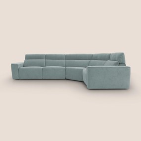 Clark Divano modulare angolare REVERSIBILE con opzione relax elettrico in tessuto smacchiabile impermeabile T17