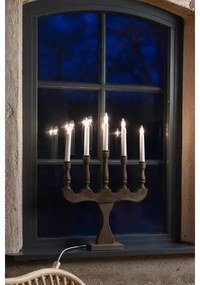 Markslöjd 706280 - Candelabro natalizio SVANEHOLM 5xE10/3W/230V pino/marrone