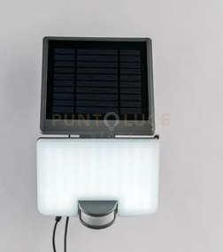 Proiettore led ulysse antracite 10w 1000lm 4000k con pannello solar...