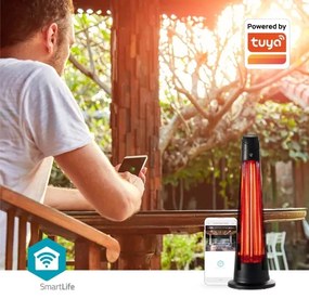 Nedis HTPA21BKW - Elemento riscaldante per esterni SmartLife 600/1200W/230V Wi-Fi Tuya IP24