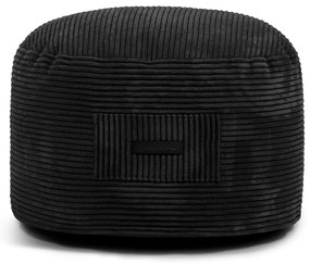 Poggiapiedi nero con rivestimento in velluto a coste Om 60 – SLOWDOWN