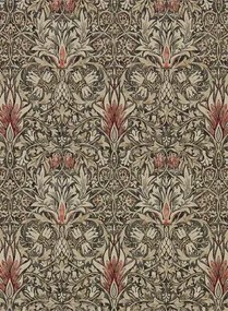 Morris & Co Carta da parati Snakeshead - Charcoal/ Spice