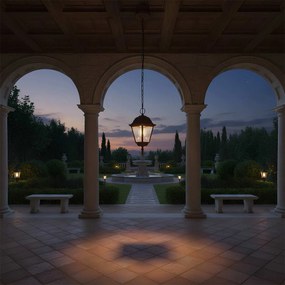 Lanterna Vintage a Sospensione E27 IP54 Corten - Serie Alfieri