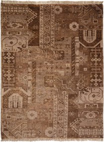 Patchwork Tappeto orientale 240x180 Marrone (Pakistan) Annodato A Mano