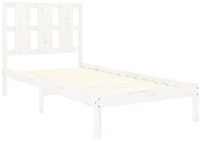 Giroletto bianco in legno massello 75x190 cm small single