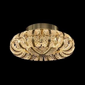 Lampada da soffitto retro', acrilico trasparente + hardware dorato,...