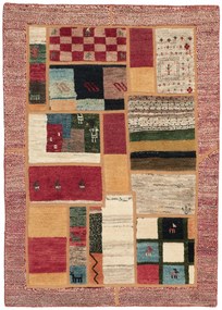 Gabbeh Tappeto 100x140 (Iran) Annodato A Mano